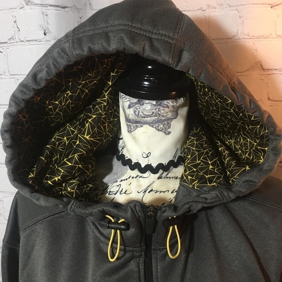 Russell zipper front two colored sweat jacket - Picture 9 of 11